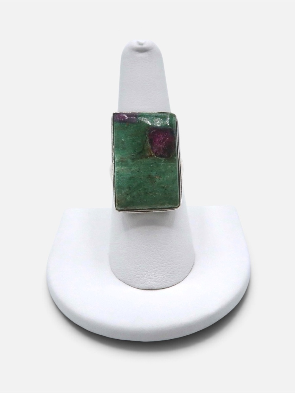 925 VINTAGE RARE RUBY ZOISITE RING - Picture 3 of 3